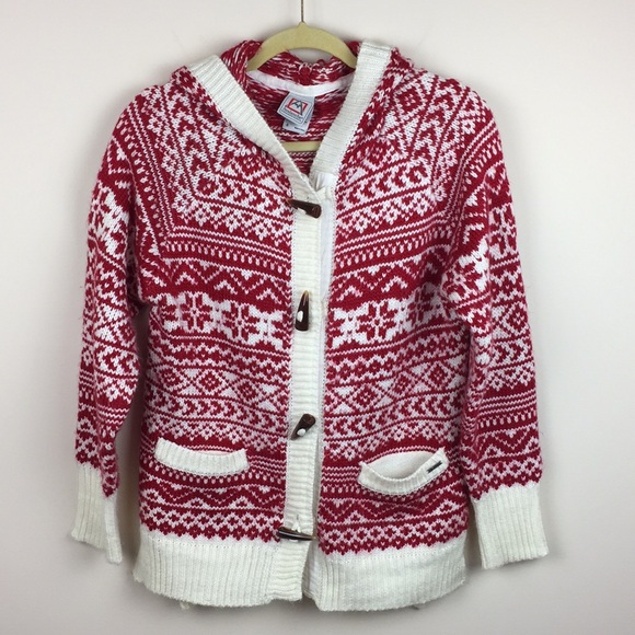 Avalanche Fair Isle Hooded Cardigan 